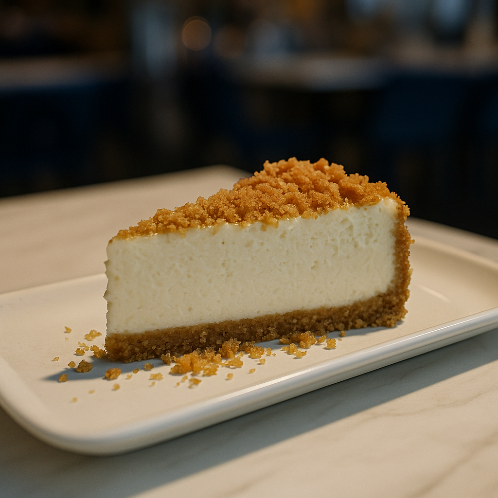 Tarta Cremosa De Queso Y Crumble De Galleta