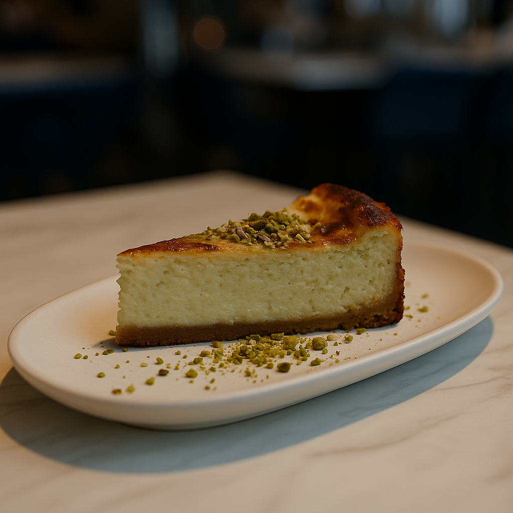Tarta Cremosa De Queso Y Pistacho